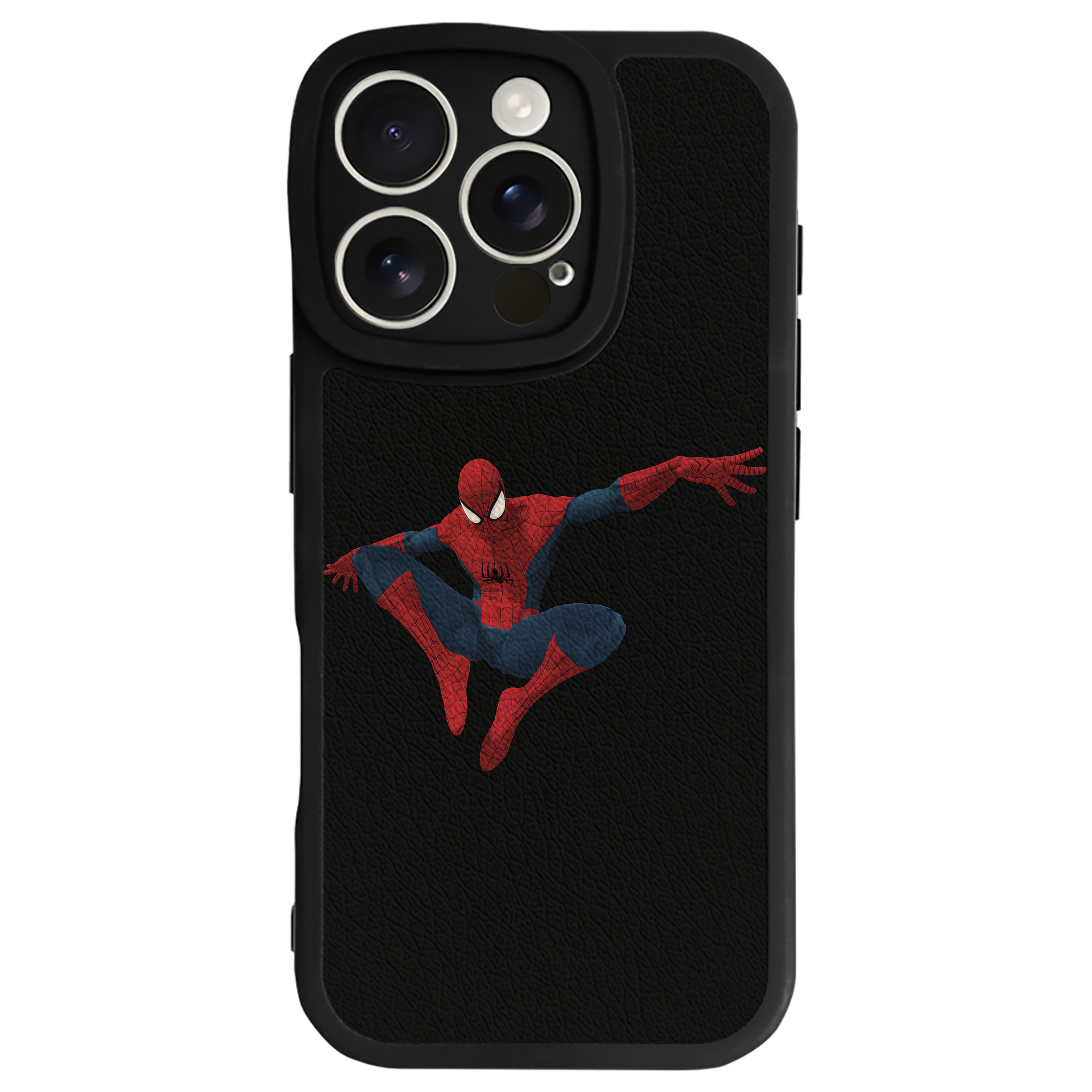 （画像用） Spider Man スパイダーマン 【iPhone 16シリーズ対応】シリコンスマホケース（レザー調） 材質：シリコン